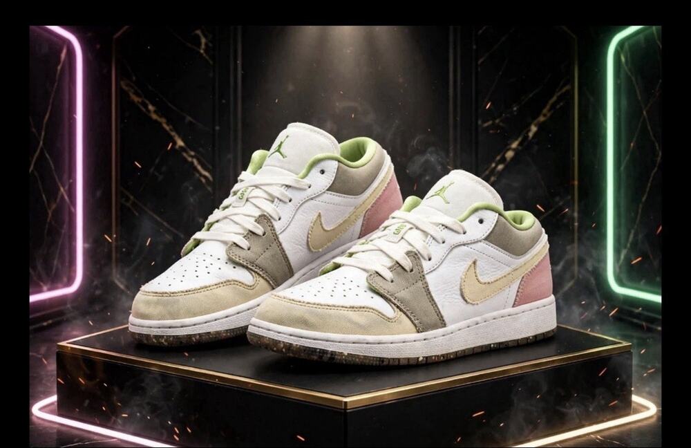 Size 6y Nike Air Jordan 1 Low GS Pastel Vivid Green DJ0341-100 7.5w